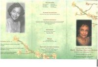 Celebrating the Life of Ruth Thelma Harvey Brown, March 22, 1932 - September 27, 2014, Saturday, October 4, 2014-2:00 P.M., Bible-Based Fellowship Church of Temple Terrace, Rev. Dr. Earl B. Mason, Sr. Officiating