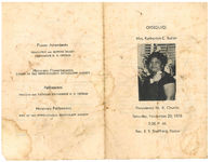 Obsequies Mrs. Katherine C. Butler, Providence M.B. Church, Thomasville, Ga., Saturday, November 20, 1976, 2:00 p.m., Rev. E.S. Sheffield, pastor
