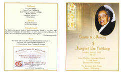Service in memory of Margaret Lee Catchings, Tuesday, April 17, 2012, 11:00 a.m., Good Shepherd Episcopal Church, 515 Oak Street, Thomasville, Georgia, the Reverend Beth Foose, pastor- officiating