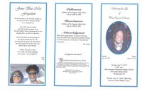 Celebrating the Life of Mary Seymore Coleman, Tuesday, Sept. 2, 2014, 11:00 a.m., New Jerusalem Missionary Baptist Church, 435 South Stevens Street, Thomasville, GA, The Rev. Gary L. Clark, Officiating, The Rev. Donald Walker, Pastor