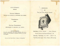 Obsequies of the late Sister Bertha Dawson, Bethlehem A.M.E. Church- Cairo, Georgia, Fourth Avenue and Second Street, S.W., Saturday, September 10, 1977- 3:00 p.m., the Reverend Jasper Drew, pastor, officiating