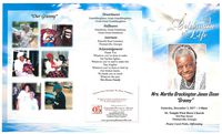 A Celebration of Life, Martha Brockington Jones Dixon, "Granny", Saturday, December 2, 2017- 1:00pm, St. Temple First Born Church, 524 Pine Street, Thomasville, Georgia, Pastor Carol Pettis, Officiating