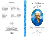 A Celebration of Life, Zena Prettyman Dixon, Go where God tells you to go, 11:00 am, Saturday, September 2, 2017, First United Methodist Church, Thomasville, Georgia
