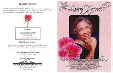 A loving farewell to Mrs. Aldonia Hadley Flowers, memorial services- Tuesday, May 31, 2011, 1:00 p.m., Bethel Missionary Baptist Church, Tallahassee, Florida, Reverend Dr. R.B. Holmes, Jr., officiating