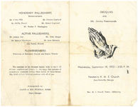 Obsequies for Mr. Jimmy Hammonds, Wednesday, September 19, 1973- 3:00 p.m., Newberry A.M.E. Church, Donaldsonville, Georgia, Rev. M.J. Powell, pastor, officiating
