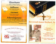 Homegoing celebration, Reverend James Herbert, Sr., Wednesday, September 30, 2015, 11:00 a.m., chapel of, St. Paul M.B. Church, 16687 Hwy 319 N., Thomasville, Georgia, Reverend Andrew Anderson, pastor, officiating