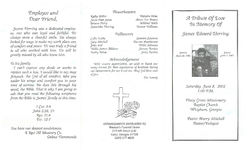 A tribute of love, in memory of James Edwards Herring, Saturday, June 8, 2002, 1:00 p.m., Piney Grove Missionary Baptist Church, Whigham, Georgia, Pastor Harry Mitchell, pastor/eulogist