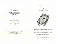 Funeral services for Mr. Elijah Hill, Sr., Monday, August 5, 1974 at 4:30 p.m., from the Providence Baptist Church, Rev. E.S. Sherfield, pastor