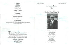Homegoing services for Rev. Dr. William Hopkins, Jr., Saturday, November 14, 2009, 1:30 p.m., St. Thomas A.M.E. Church, 700 N. Broad Street, Thomasville, Georgia, Rev. Clement Choice, pastor, Rev. Charles Bauknight, Rev. John Culbreth, Rev. Ellis Fann, Rev. L.H. Jackson, Rev. Michael McGriff, Rev. Emory Hopkins, eulogist, officiating ministers