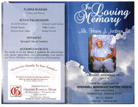 In loving memory, Mr. Henry J. Jackson, Sr., Saturday, November 5, 2011, 3:00 p.m., from the sanctuary of, Springhill Missionary Baptist Church, 4293 Hall Road, Thomasville, Georgia 31757, Dr. C.L. Green, pastor- officiating