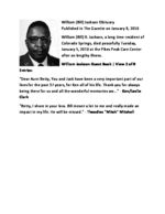 William (Bill) R. Jackson, a long time resident of Colorado Springs, died peacefully Tuesday, January 5, 2010 at the Pikes Peak Care Center after an lengthy illness.