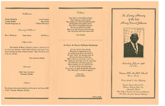 In loving memory of the late Henry David Johnson, Saturday, July 27, 1996, 12:00 noon, Union Hill A.M.E. Church, Wacissa, Florida, Pastor Joseph L. Love, officiating