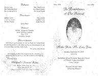 In remembrance of our beloved Mother Hattie Mae Lurry Jones, Monday, September 28, 2009, 1:00 p.m., Bethlehem African Methodist Church, 412 Fourth Avenue, Southwest, Cairo, Georgia, Reverend Michael Burns, officiating minister