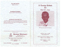 A loving tribute to Elder K.C. Jones, Monday, July 11, 1994, 3:30 o'clock p.m., Cedar Grove Primitive Baptist Church, Baker County, Georgia, Elder Wonzie L. Garder, officiating