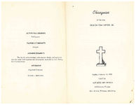 Obsequies of the late Deacon Tom Lawyer, Sr., Sunday, February 15, 1970, 2:30 p.m., New Hope C.M.E. Church, Tallahassee, Florida, Rev. Anthony Williams, officiating
