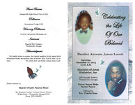Celebrating the life of our beloved Brother Antonio James Lovett, Saturday, December 27, 2014, 11:00 a.m., Disciples of Jesus Ministries, Inc., 228 Augusta Avenue, Thomasville, Georgia, Pastor Denny Blake, senior pastor, officiating, Rev. Charlie Ross