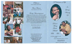 A celebration of life, in loving memory of Deacon Henry Frank Mitchell, Saturday, August 15, 2015, 2:30 p.m., Aucilla Missionary Baptist Church, 8538 Ga Highway 122, Thomasville, Ga 31757, Reverend Lonnie Robinson, pastor