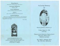 In loving memory of Deacon Charlie H. Monroe, Sr., Friday, August 14, 1998, 3:00 p.m., Pleasant Grove Missionary Baptist Church, 4072 N.E. Baxton Street, Ochlocknee, Georgia, Rev. Eddie L. Edwards, pastor, Rev. Ellis Fann, officiating