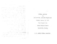 Funeral services for the late Mrs. Lutisher Gilley Oats, Sunday, January 13, 1963, two o'clock p.m., Bethel Baptist Church, Flemington, Florida