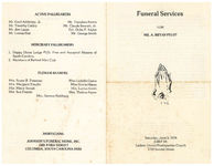 Funeral services for Mr. A. Bryan Pelot, Saturday, June 5, 1976, 3:00 p.m., Ladson United Presbyterian Church, 1720 Sumter Street