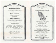 Eulogistical service for deacon Robert Plummer, Saturday, the twenty-third of January, nineteen hundred and eighty-eight, one o'clock in the afternoon, Springfield Missionary Baptist Church, corner of Cedar and Twelfth, Sanford, Florida, the reverend Enoch Rivers, pastor