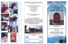 In loving memory of our beloved, brother Ernest Powe, life celebration service, Saturday afternoon, April 7, 2007, 2:30 p.m., the Vienna Church of Christ Sanctuary, East Union Street, Vienna, Georgia, brother Lorenzo Keaton - pastor, brother James L. Hughes - officiating, pastor - Thirteenth Street Church of Christ