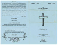 In loving memory of Willie Rawls, Jr., Saturday, January 12, 1991, 2:00 p.m., Sunset Cemetery (grave side services), Carter Street, Meigs, Ga., officiating, rev. E. Arrington