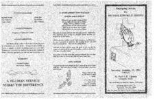 Homegoing service for brother Edward D. Rhodes, Saturday, January, 11, 1992, 11:00 a.m., St. Paul P.B. Church, Miccosukee, Florida, reverend Richard Mathews, pastor, officiating