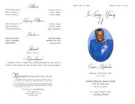 In loving memory of Eunice Richardson, Saturday, October 20, 2012, 11:00 a.m., Richland Missionary Baptist Church, 4388 Five Forks Road, Boston, Georgia, rev. Henry Mathis, pastor, officiating minister
