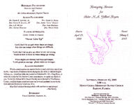 Homegoing services for sister M.A. Gilbert Rogers, Saturday, February 12, 2005, 1:00 p.m., Mount Gilboa Missionary Baptist Church, Bartow, Florida