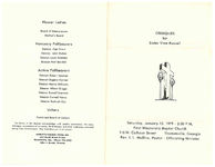 Obsequies for sister Vina Russell, Saturday, January 13, 1979 - 2:00 p.m., First Missionary Baptist Church, 110 W. Calhoun Street, Thomasville, Georgia, Rev. I. L. Mullins, pastor - officiating minister