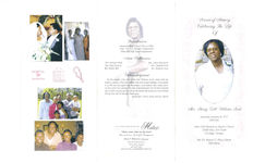 Service of memory celebrating the life of Mrs. Sherry Bell William Scott, Saturday, January 8, 2011, 2:00 p.m., Silver Hill Missionary Baptist Church, 23280 Hwy. 319 North, Coolidge, Georgia, rev. Dr. Warren C. Hope, pastor officiating