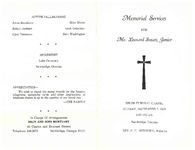 Memorial services for Mr. Leonard Smart, Junior, Belin Funeral Chapel, Sunday, September 7, 1969, 3:30 o'clock, Bainbridge, Georgia, rev. C. H. Mitchell, minister