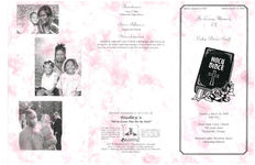 In loving memory of Cathy Patrice Smith, Saturday, March 14, 2009, 3:00 p.m., Saint Mark A.M.E. Church, 700 Lester Street, Thomasville, Georgia, reverend Luther Woodrow, pastor, officiating minister