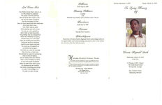 In loving memory of Darwin Reginald Smith, Wednesday, March 24, 2010, 11:00 a.m., St. Thomas A.M.E. Church, 700 North Broad Street, Thomasville, Georgia, rev. Clement Choice, officiating minister