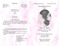 Homegoing service for Essie M. Taylor, Saturday, March 17, 2007, 2 o'clock p.m., St. Paul Primitive Baptist Church, T.S. Green Road, Miccosukee, Fla., elder Joseph Andrews, officiating minister