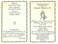 Eulogistic services for the late Zannie Thomas, Sr., Saturday, February 10, 1990, 4:00 p.m., Second Shiloh M.B. Church, Airport Blvd., Sanford, Florida, rev. W. J. Pope, pastor and officiating