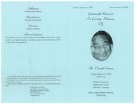 Graveside services in loving memory of Mr. Donald Turpin, Friday, March 27, 2009, 11:00 a.m., Walden Cemetery, Highway 93 South, Beachton, Georgia, pastor, elder Herbert Herring, officiating