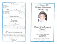 A service of memory celebrating the life of Isaac Weatherspoon, "Spoon", Saturday, October 5, 2013, 11:00 a.m., Providence Missionary Baptist Church, 1215 Magnolia Street, Thomasville, Georgia, rev. Norman Clary, Mt. Moriah M.B. Church, rev. Dr. Emory Virgil, church pastor