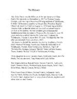 The obituary- Mr. Gabe Futch was the fifth son of the late James and Clara Futch.... He became a member of Mount Zion Primitive Baptist Church at Dawkins Pond on August 11, 1974... Pastor Wilbert Austin, Pastor Alvin Ford, pastors officiating
