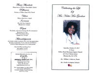 Celebrating the life of Mrs. Hattie Mae Gardner, Saturday, October 27, 2012, 12 noon, Willow Head Missionary Baptist Church, 615 East Calhoun Street, Thomasville, GA 31792, Rev. William C. Brinson, pastor, Rev. Estelle Arrington, eulogist