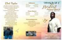Celebrating the Life of Herbert Dewayne Gilbert III, "Pop", Saturday, August 26, 2017, 2:30 pm, Disciples of Jesus Ministries, 228  Augusta Ave., Thomasville, GA 31792, Rev. Denny Blake, Pastor, Pastor Rickey Monroe, Eulogist