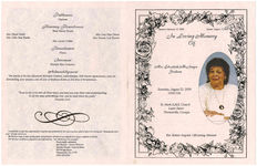 In loving memory of Mrs. Elizabeth McIntyre Graham, Saturday, August 22, 2009, 12:00 p.m., St. Mark A.M.E. Church, Lester Street, Thomasville, Georgia
