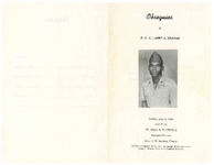 Obsequies of P.F.C. Larry A. Graham, Sunday, July 6, 1969, 3:00 p.m., St. Mary M.B. Church, Thomasville, Ga., Rev. A.B. Sanders, pastor