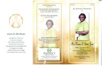 In Loving Memory of Mrs. Norma L. Clark-Grant, Sunday, November 9, 2014, 3:00 p.m., Mt. Zion Primitive Baptist Church, 323 McKinley Street, Thomasville, Georgia, Elder Jimmy Simmons, Pastor Officiating