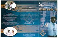 Saturday, July 2, 2016 @ 11:00 A.M., Springhill Missionary Baptist Church, 4293 Hall Road, Thomasville, GA 31757, Celebration of Life, Jerome Green, Sr.