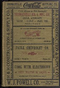 Miller's Thomasville City Directory, Vol. VII, Southern Directory Company Publishers, Asheville, N.C., The Southern Series, Georgia