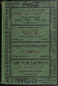 Miller's Thomasville City Directory, Vol. IX, Southern Directory Company Publishers, Asheville, N.C., The Southern Series, Georgia